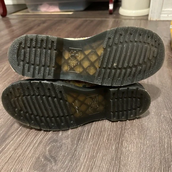 Dr. Martens 1460 parchment beige floral boots women 10 custom - Picture 4 of 9